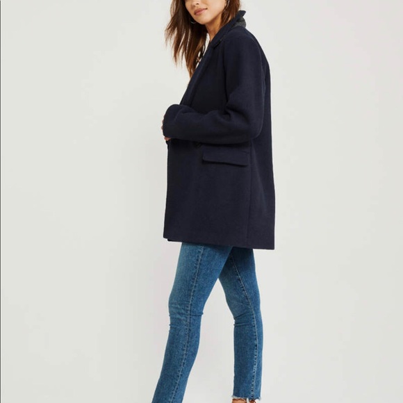 Abercrombie & Fitch Navy Wool Blazer Sz XS - Picture 3 of 9